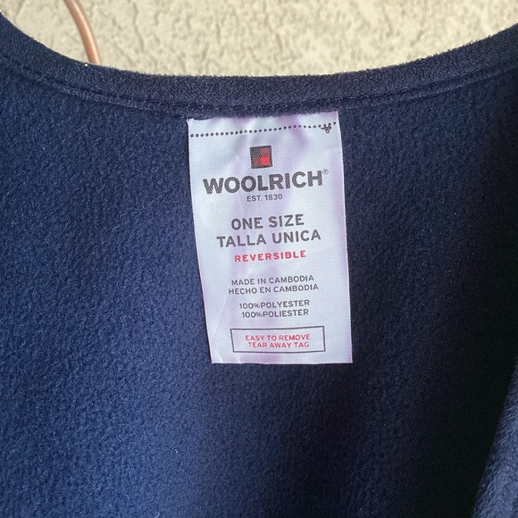 Woolrich Reversible Fleece Blanket Wrap Poncho - Picture 3 of 5